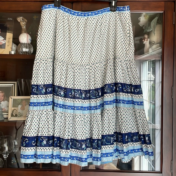 J. Crew Tiered Block Print Maxi Skirt 2X - Picture 13 of 15